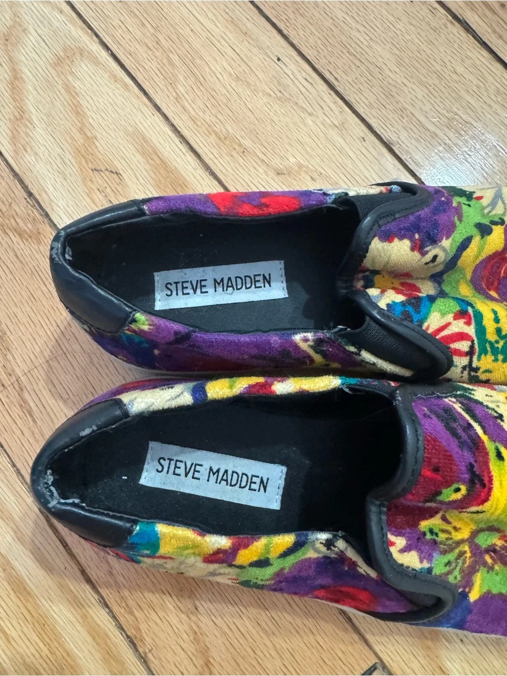 Steve Madden Vibrant Floral Slip-On Sneakers - Purple/Yellow/Red/Green